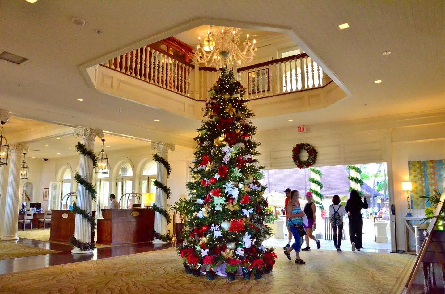 ハワイのホテルのクリスマスツリー